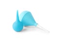 Light blue enemas on white background