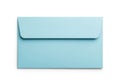 Light blue envelope on white background Royalty Free Stock Photo