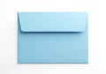 Light blue envelope on white background Royalty Free Stock Photo