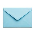 Light blue envelope on white background isolated on white background Royalty Free Stock Photo