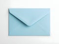 Light blue envelope on white background Royalty Free Stock Photo