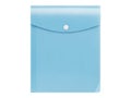 Light blue file folder with snap closure Royalty Free Stock Photo