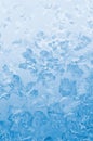 Light blue frozen window glass Royalty Free Stock Photo