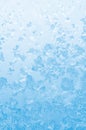 Light blue frozen window glass Royalty Free Stock Photo