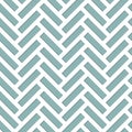 Light blue geometric diagonal background. Herringbone tilted rectangles. Seamless vector pattern