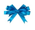 Light blue gift ribbon bow Royalty Free Stock Photo