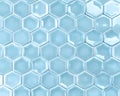 Seamless Blue Hexagonal Tile Pattern Background. Royalty Free Stock Photo