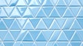 Modern Glossy Blue Triangular Tiles Geometric. Royalty Free Stock Photo