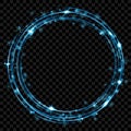Light blue glowing rings Royalty Free Stock Photo