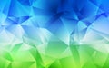 Light Blue, Green vector abstract polygonal background. Royalty Free Stock Photo