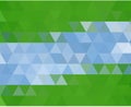 Light Blue, Green vector abstract textured polygonal background. Blurry triangle design. Royalty Free Stock Photo