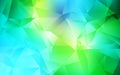 Light Blue, Green vector polygon abstract background. Royalty Free Stock Photo