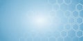 Light Blue Hexagonal Grid Pattern Background with Soft Gradient and Glow image photo Royalty Free Stock Photo