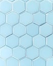 Seamless Light Blue Hexagonal Tiles Pattern. Royalty Free Stock Photo