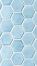 Glossy Light Blue Hexagonal Tiles Seamless. Royalty Free Stock Photo