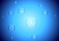 Light blue hi-tech communication vector background Royalty Free Stock Photo
