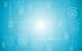 Light blue hi-tech vector background Royalty Free Stock Photo