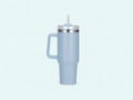 Light Blue Insulated Tumbler with Handle Royalty Free Stock Photo