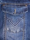 Light blue jeans back pocket Royalty Free Stock Photo