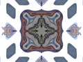 Light blue kaleidoscope background pattern on white