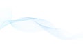 Light blue line fluid wave curve abstract vector on white background Royalty Free Stock Photo