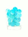 Light Blue Marbles In A Glass Royalty Free Stock Photo