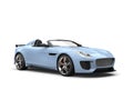 Light blue modern cabrio spots car