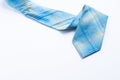 Light blue neck tie isolated on white Royalty Free Stock Photo
