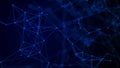 Big data background. Network connection of dots and lines on a light blue background. 3d rendering Royalty Free Stock Photo