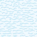 Light blue ocean waves seamless vector pattern. Hand drawn seaside beach water tile. Wavy aqua all over print for seafaring blog, Royalty Free Stock Photo