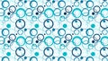 Light Blue Overlapping Circles Pattern Vector Graphic