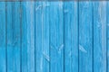 Light blue painted wooden planks background. Vertical strips of wood. Wood knots