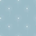 Light blue pattern with flying dandelion seeds. Fluffy dandelion. White fluffy silhouette on blue background. Textile. Royalty Free Stock Photo