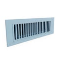 Light Blue Rectangular Air Vent Grille with Vertical Slats ventilation HVAC Royalty Free Stock Photo