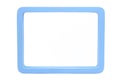 Light Blue Rectangular Frame on White Background Royalty Free Stock Photo