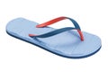 Light blue rubber slippers, on a white background, shoes for the beach or pool Royalty Free Stock Photo