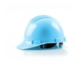 Light Blue Safety Hard Hat Isolated on a White Background - Generative AI with Transparent PNG Option.