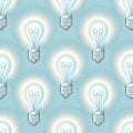 Light blue seamless symmetric patterned background tile Royalty Free Stock Photo