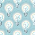 Light blue seamless symmetric patterned background tile