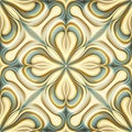 Light blue and yellow seamless symmetric patterned background tile