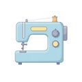 Light Blue Sewing Machine Illustration Royalty Free Stock Photo