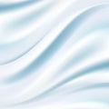 Light blue silk cloth abstract background. Wave fabric, home decoration, wallpaper, vector illustration. Royalty Free Stock Photo