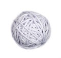 Light blue skein over white Royalty Free Stock Photo