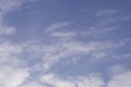 Light blue sky with cirrus clouds, may be used as background . Royalty Free Stock Photo