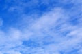 Light blue sky with clouds, may be used as background . Royalty Free Stock Photo