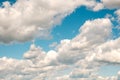 Light blue sky and clouds on a summer day