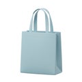 Light Blue Small Tote Bag on White Background Royalty Free Stock Photo