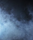 Light blue smoke on a black background Royalty Free Stock Photo