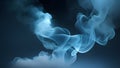 light blue smoke dark background mysterious magic surprise blurred magical abstract Royalty Free Stock Photo