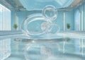 Serene Aqua Bubblescape Royalty Free Stock Photo